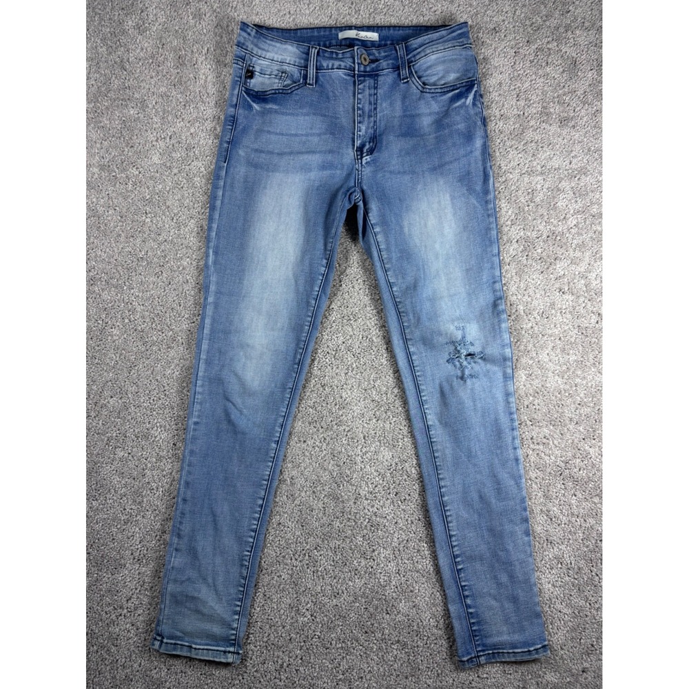 KanCan Womens Jeans Denim Light Wash Distressed Skinny Size 0S